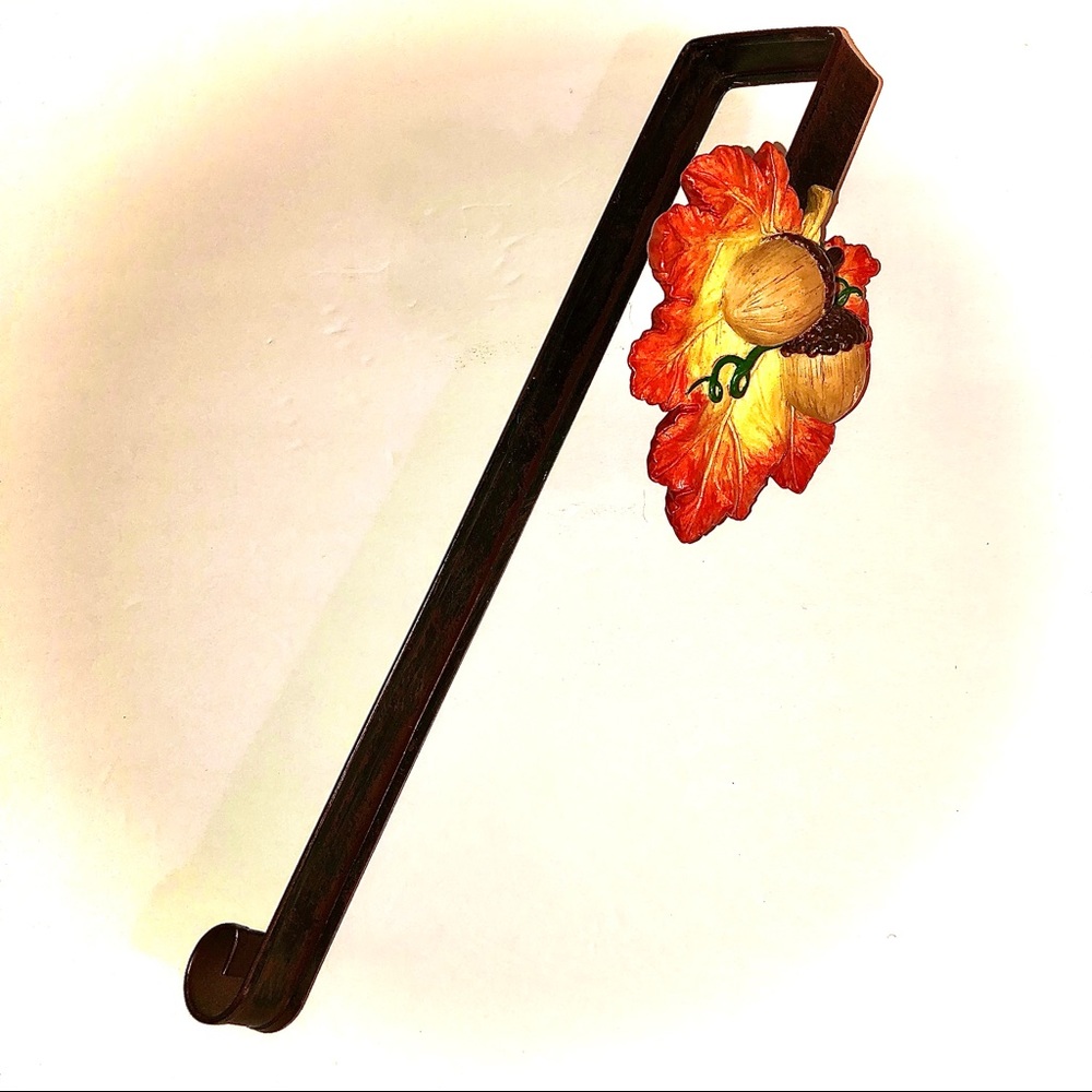 Russ Berrie Autumn Leaf Over Door Metal Wreath Hook